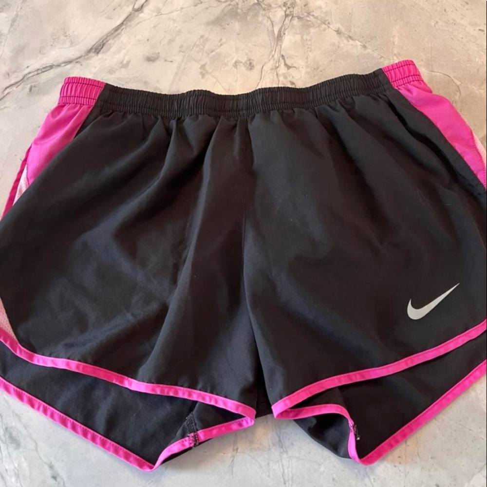 Black and Pink Nike shorts- lightly worn, no flaws